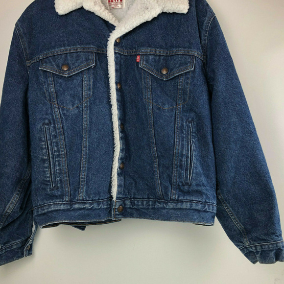 Levi's Trucker Sherpa Lined Denim Jean Jacket - Picture 7 of 8